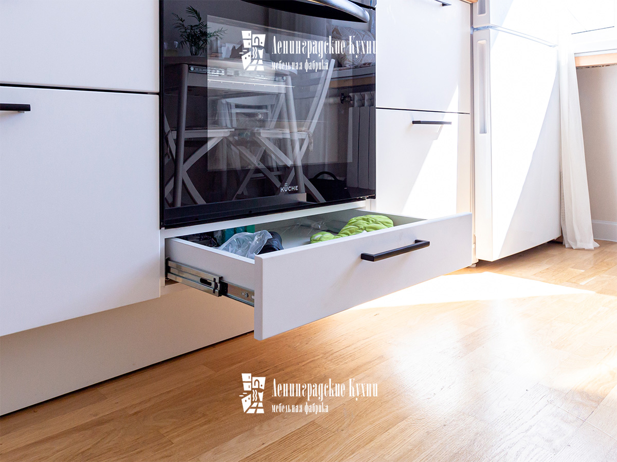 Кухня Клавдия белая из МДФ, фото