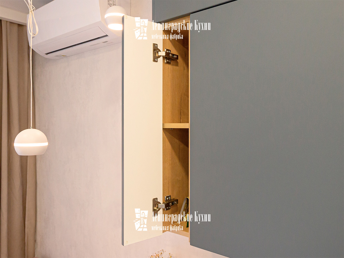 Кухня Майя белая и серая из МДФ, фото