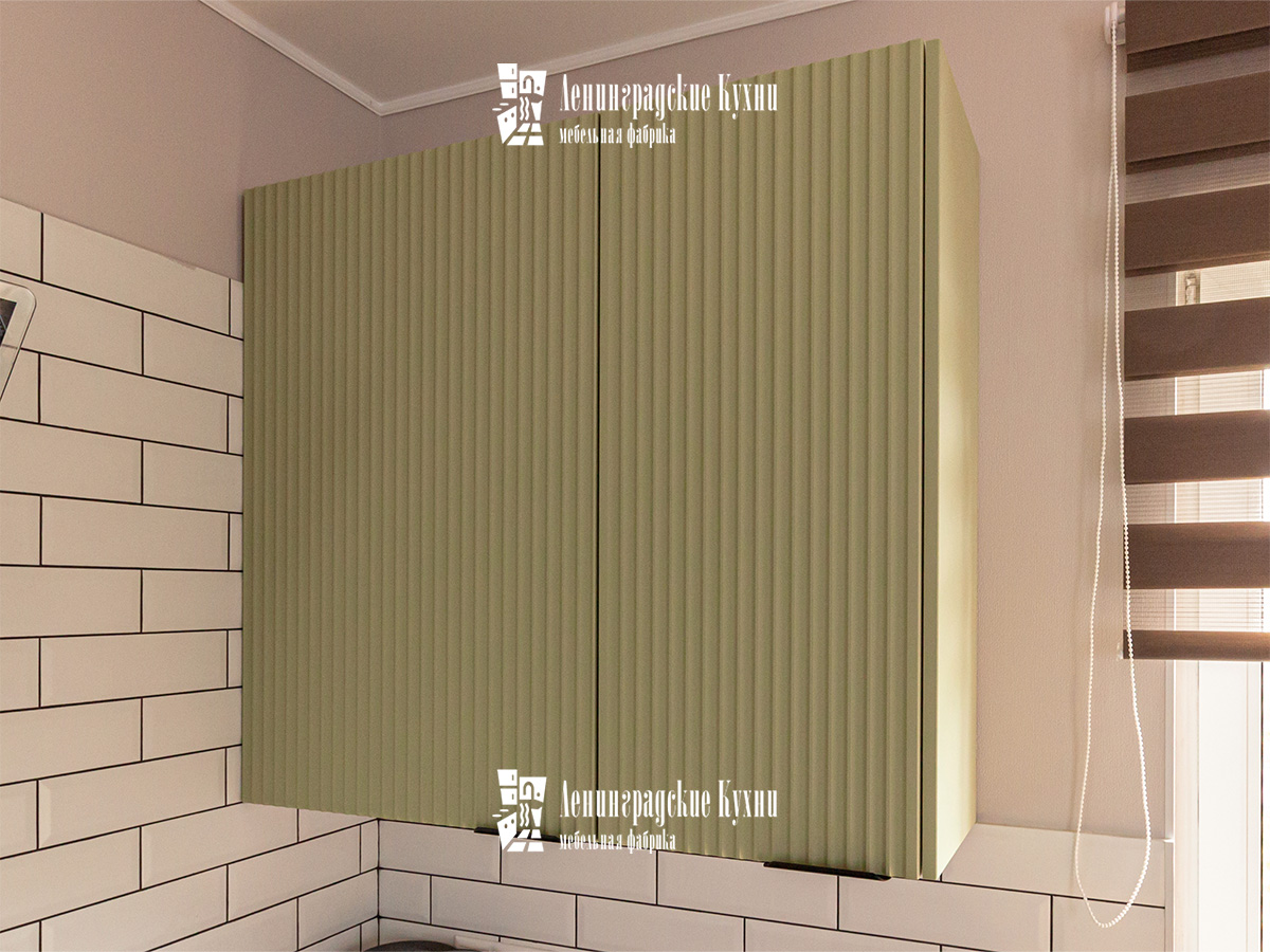 Кухня Токсово зеленая из МДФ, фото